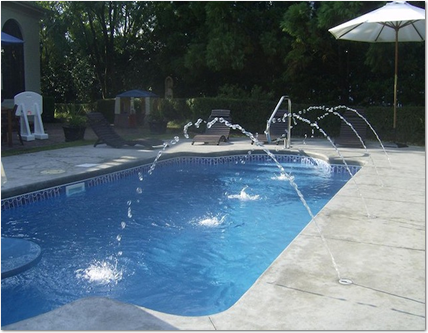 deck jets installed into your swimming pool area