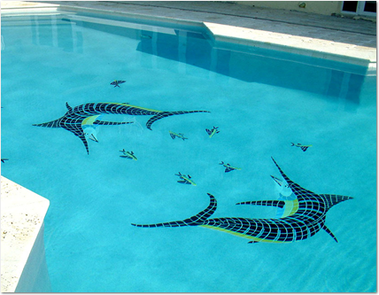 mosaic tile installation for your swimming pool