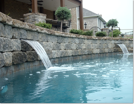 stacked stone in your pool