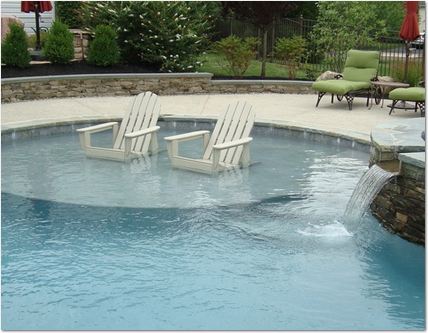 In-Pool Lounge Chairs For Baja Shelf - In-Pool Chaise | Ledge Lounger 
