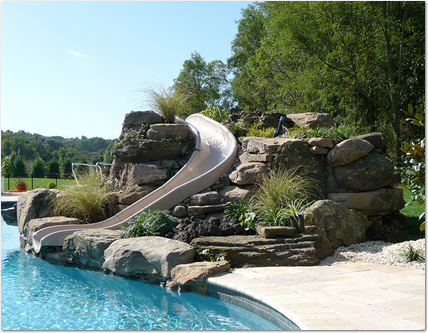 add a waterslide and grotto with accurate pool and spa